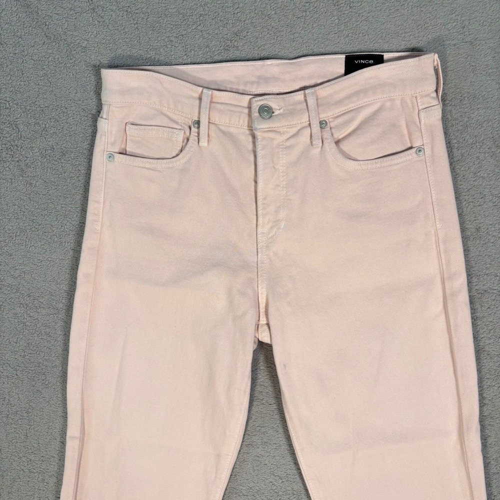 Vince Skinny Crop Jeans Size 29 Tulip Pink Cotton Elastane Soft Pink‎ Denim - Picture 9 of 16